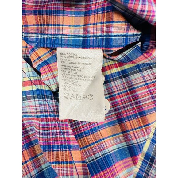 Tommy Bahama Sarasota Stretch Multicolor Plaid Long Sleeve Button-Up Shirt L/XL - Picture 5 of 15